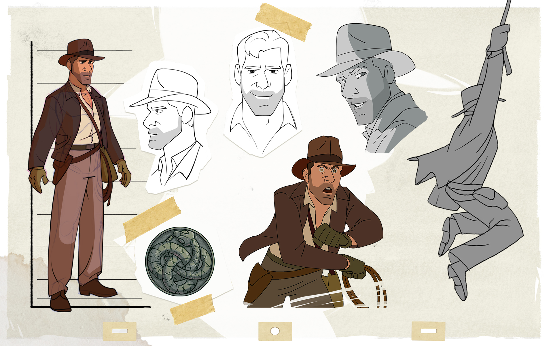 Animated Indiana Jones Character design for an Indiana Jones animated series concept