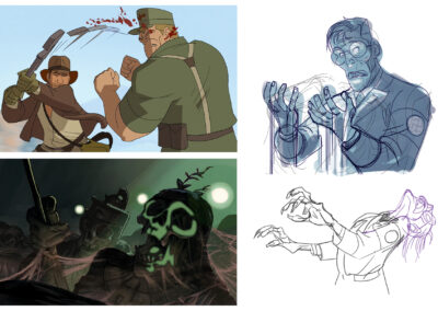 Illustration for an Indiana Jones animated series concept.