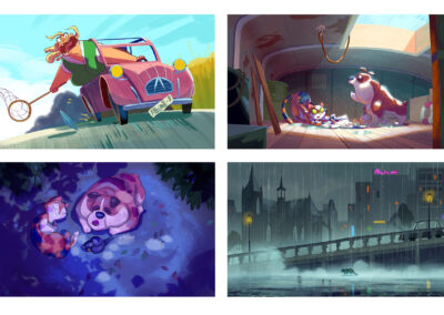 Character design and Visual Developement for the animated feature film "Miss Moxy".