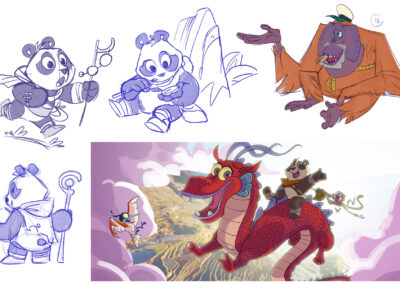 Character design for the animated feature film "Character design and Visual Development for the animated feature film "Panda Bear in Africa".