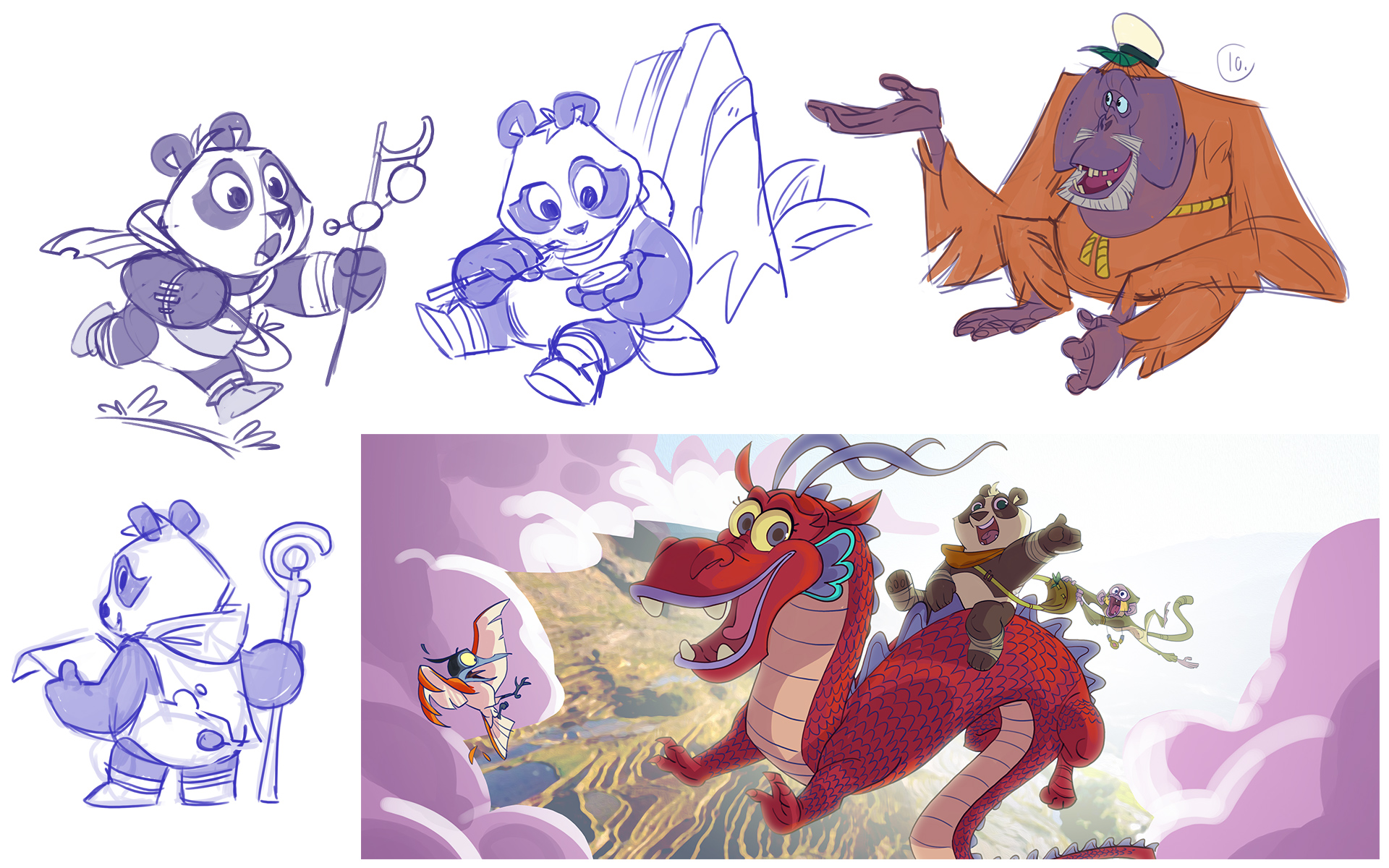 Panda Bear in Africa characters Character design for the animated feature film "Character design and Visual Developement for the animated feature film "Panda Bear in Africa".