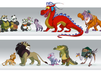 Character design for the animated feature film "Character design and Visual Development for the animated feature film "Panda Bear in Africa".