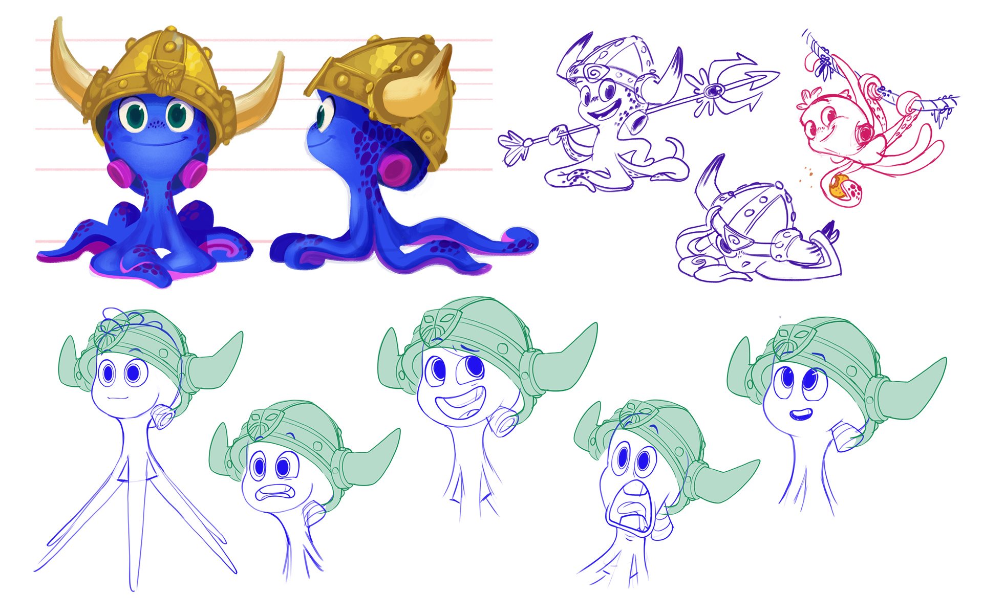 Snorri character design Character design for Snorri, a mascot for Europa-Park/Rulantica.