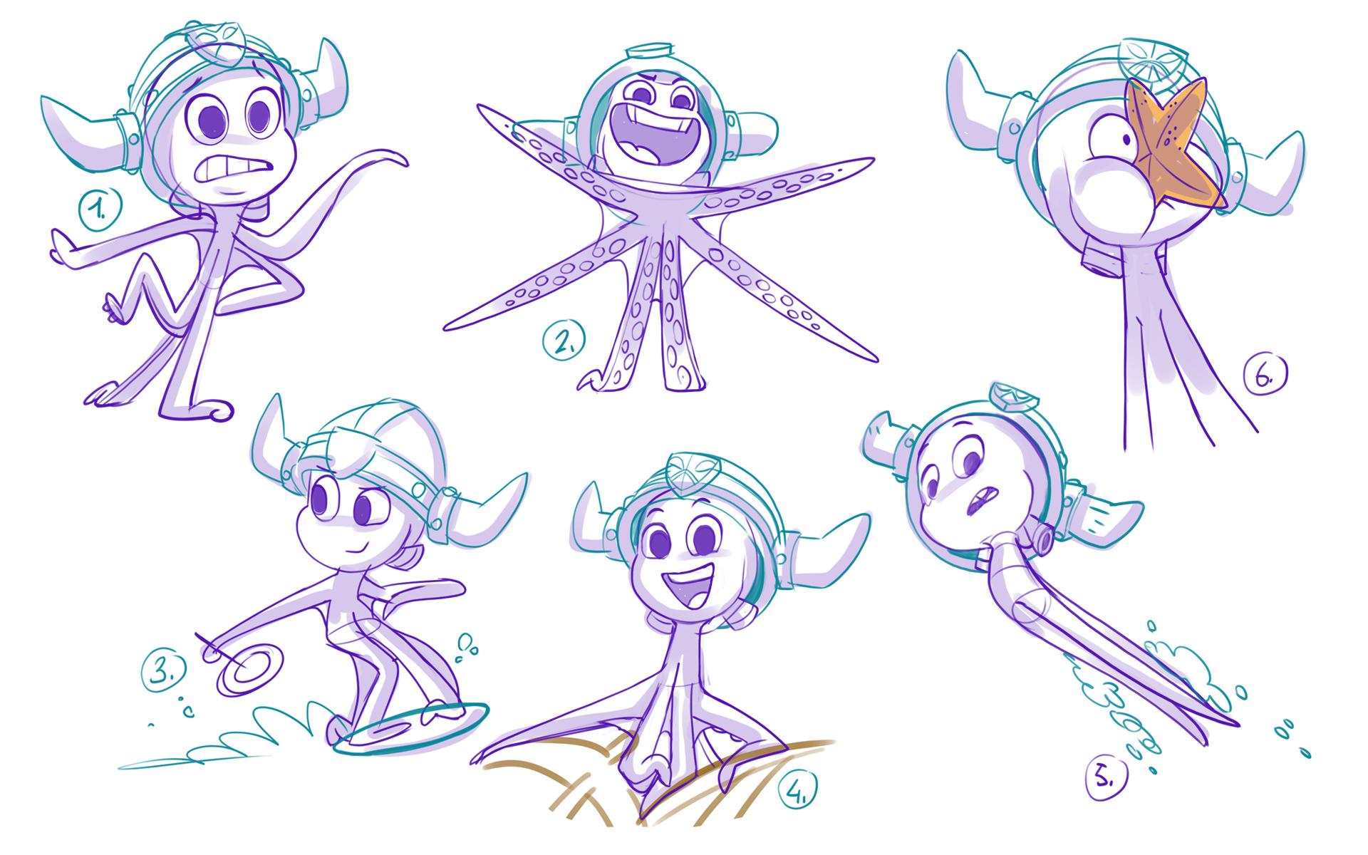 Snorri character design Character design for Snorri, a mascot for Europa-Park/Rulantica.